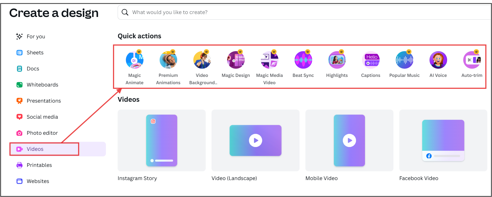 screenshot of Canva photo and video editing tools with background remover and filters