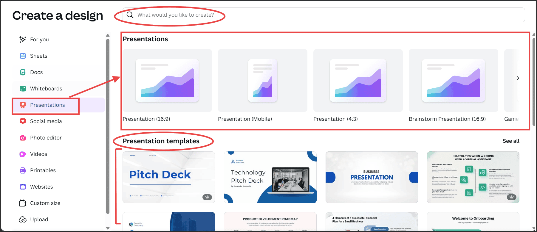 "Canva templates and design elements to enhance presentations with professional styles"