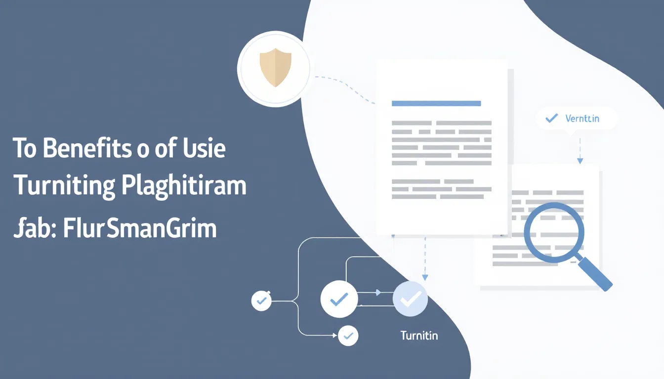 A graphic illustrating the benefits of using Turnitin for detecting plagiarism.