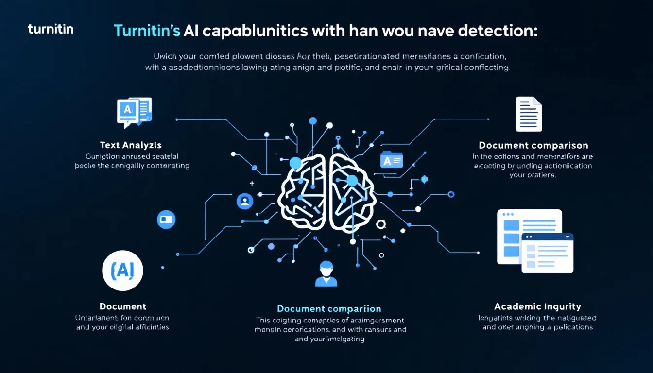 An illustration showcasing Turnitin's AI capabilities in plagiarism detection.